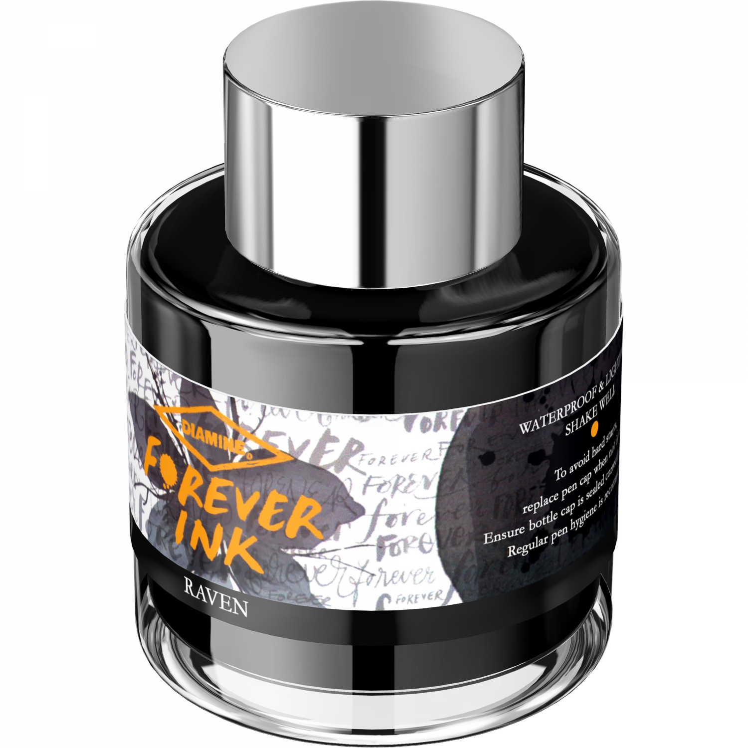 Imagine Produs Calimara Cerneala 50 ml Diamine Forever Ink Raven