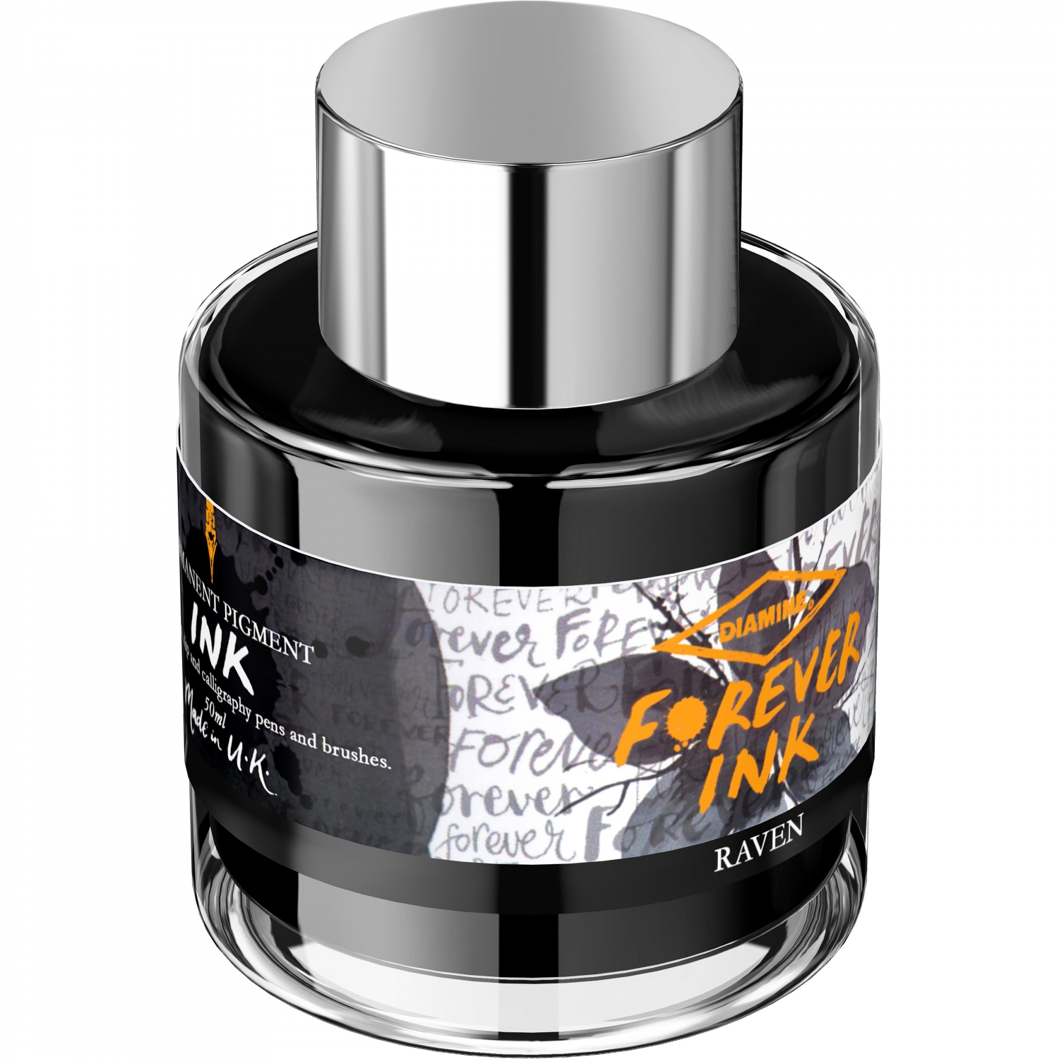 Imagine Produs Calimara Cerneala 50 ml Diamine Forever Ink Raven