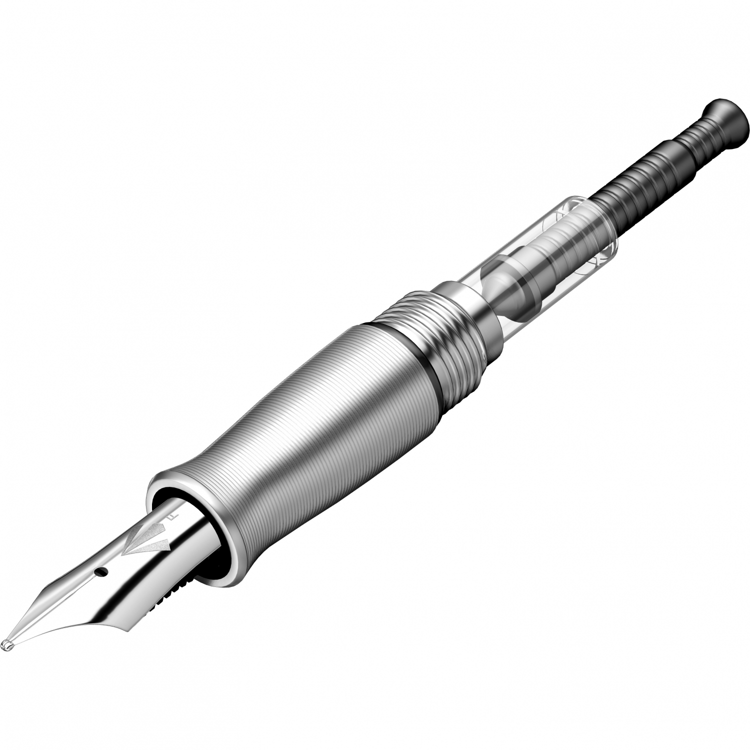 Imagine Produs Stilou Gravitas Pocket Raw Stainless Steel 0.5 F Nib