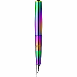 Stilou Gravitas Dinkey Stainless Steel Rainbow 0.5 F Nib