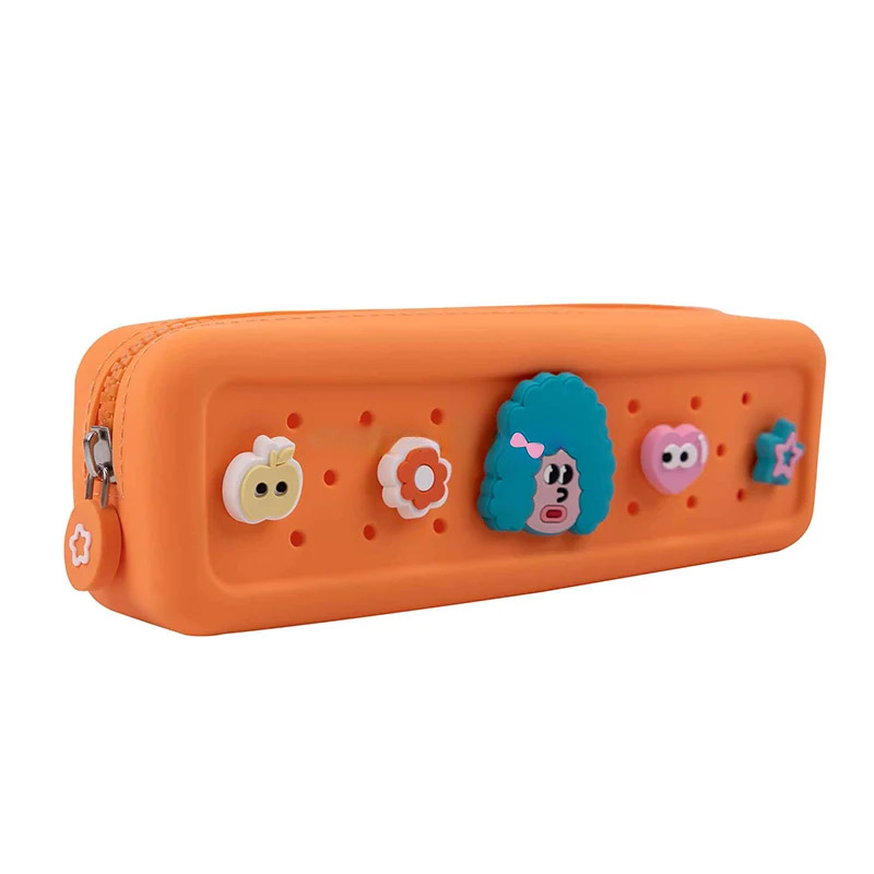 Imagine Produs Etui Combo Silicon Cu Charms Acvila SquishyCase Colorjoy Portocaliu
