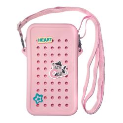 Mini Crossbody Bag Cu Fermoar Acvila Zipzoo Colorjoy Roz Pal