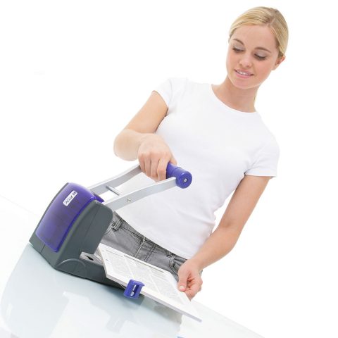 Imagine Produs Perforator 2 perforații 100 coli Rapesco ECO P1100 Germ Savvy Heavy Duty Black-Purple