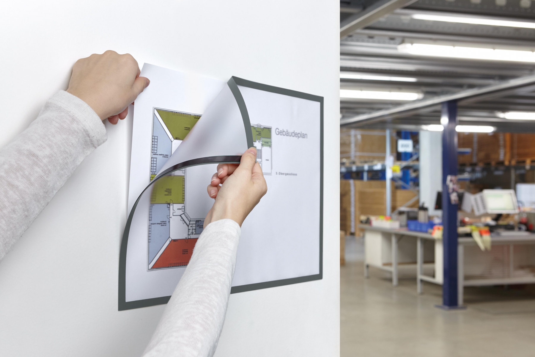 Imagine Produs Folie Magnetică A3 Magnetoplan Magnetofix Grey Set 5 bucăți