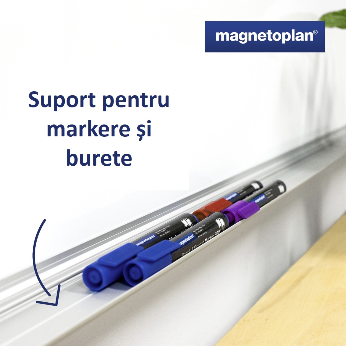 Imagine Produs Whiteboard Ceramic 2400 x 1200 mm Magnetoplan Design CC 