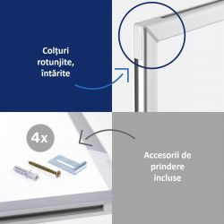 Whiteboard Ceramic 600 x 450 mm Magnetoplan Design CC