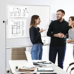 Whiteboard Mobil 2 Fețe 1500 x 1000 mm Magnetoplan Design SP