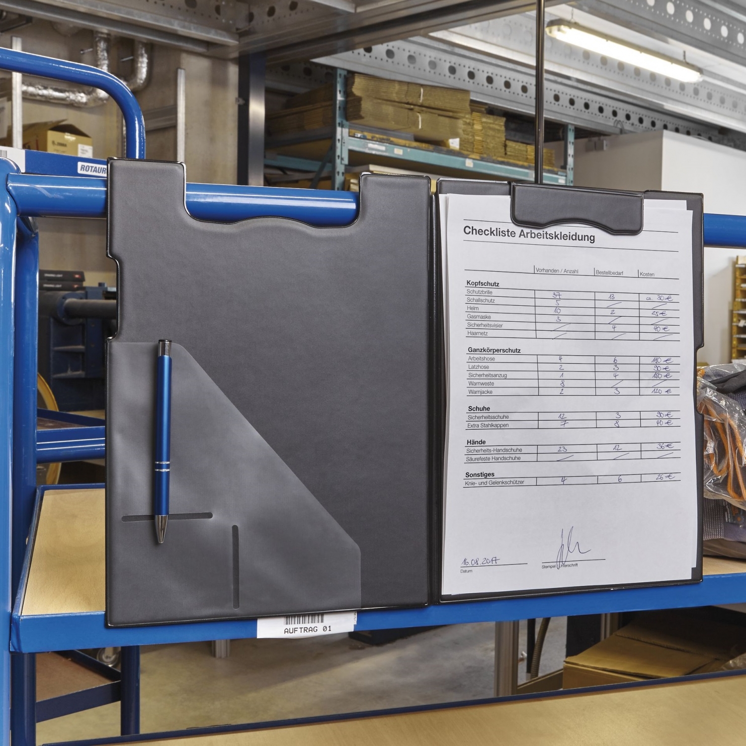 Imagine Produs Clipboard Magnetic Dublu A4 Magnetoplan Folder Black