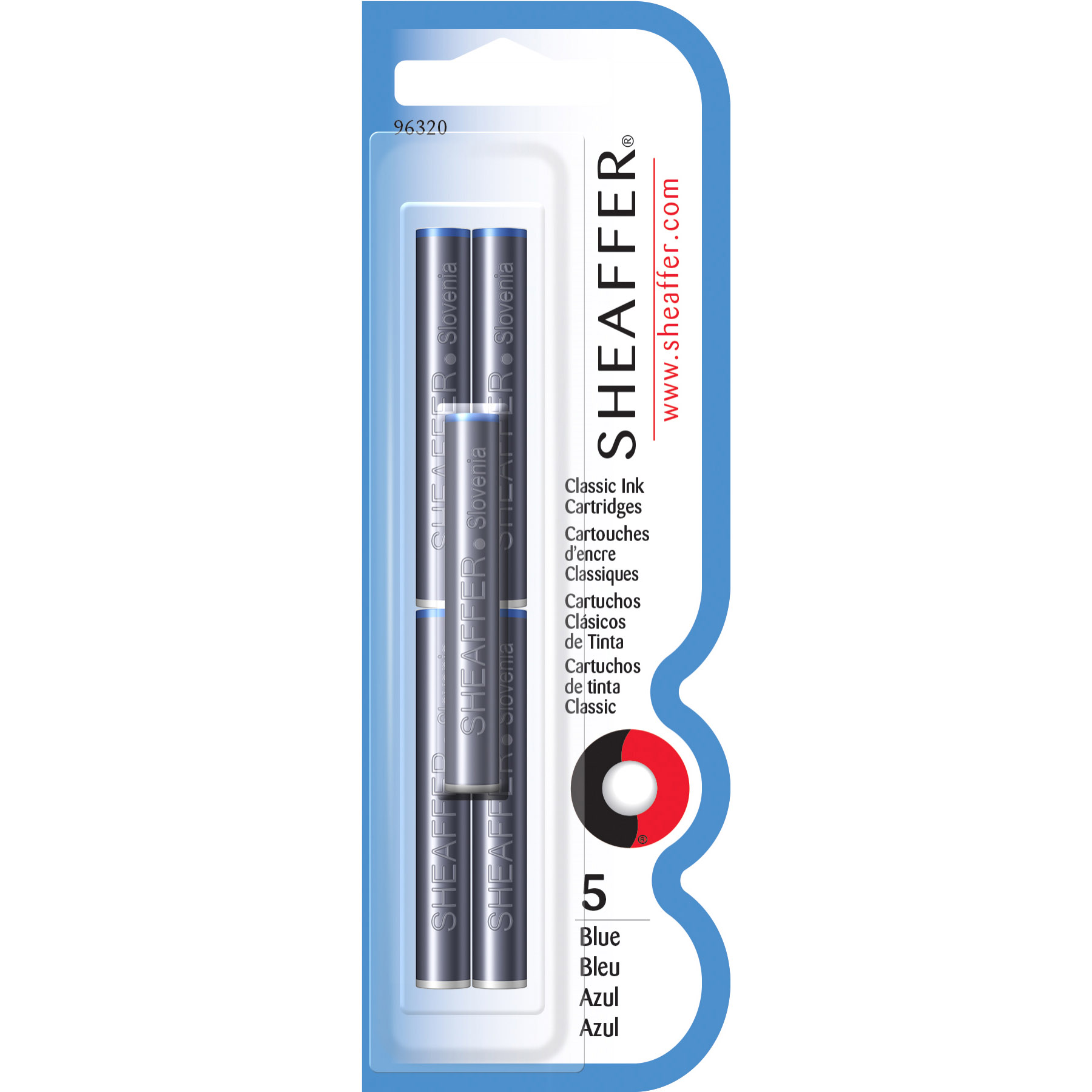 Imagine Produs Set 5 Cartuse Classic Size Proprietar Sheaffer Skrip Blue