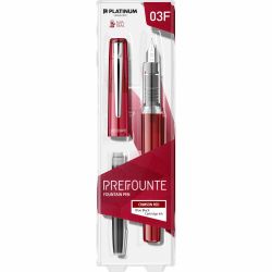 Stilou Platinum Prefounte Crimson Red 0.3 F Nib