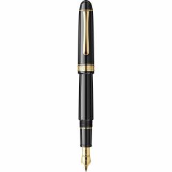 Stilou 14k Nib Platinum 3776 Century Black in Black GT 0.5 M Nib