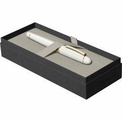 Stilou 14k Nib Platinum 3776 Century Chenonceau White GT 0.5 M Nib