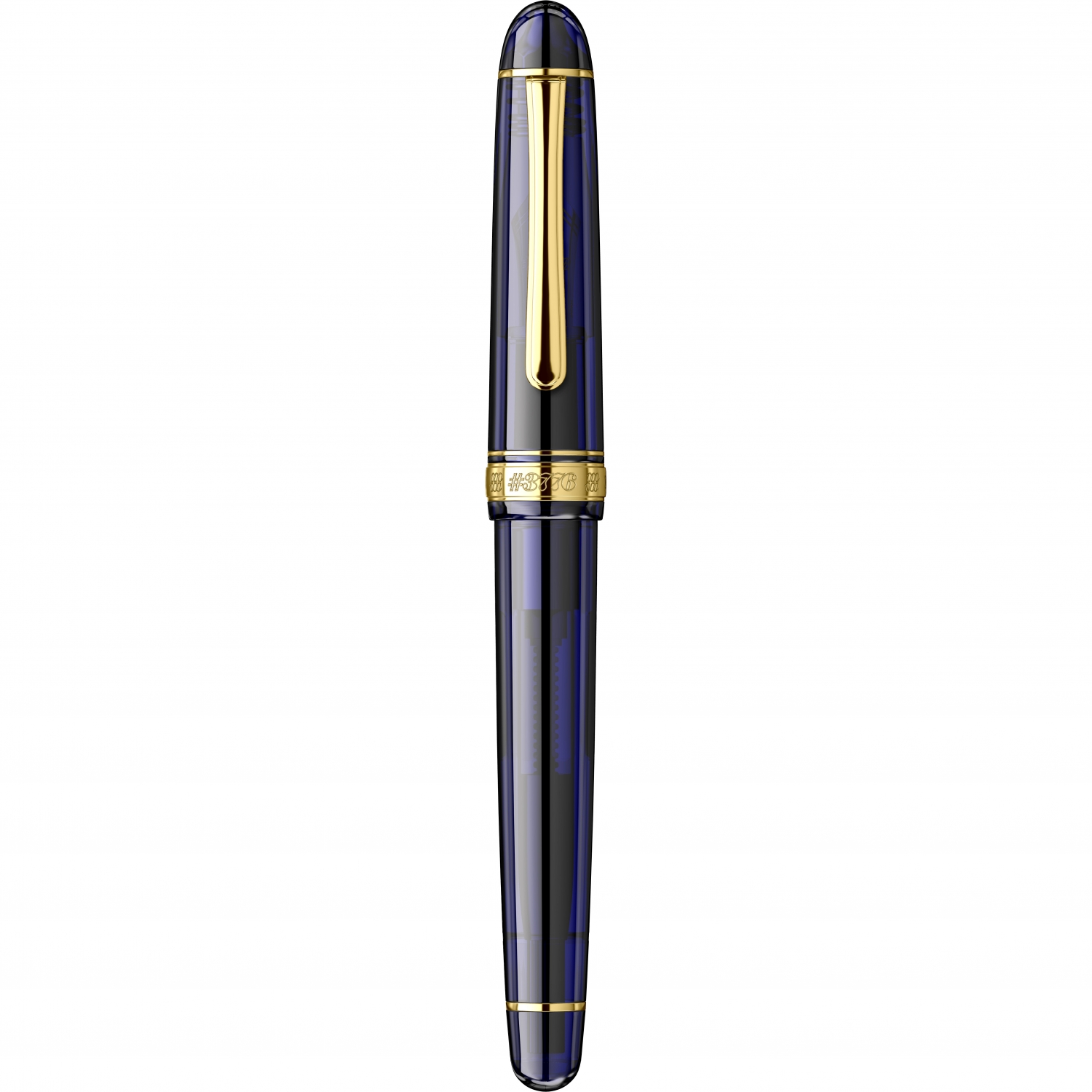 Imagine Produs Stilou 14k Nib Platinum 3776 Century Chartres Blue GT 1.0 MU Nib