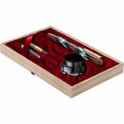 Stilou 18k Nib Platinum Izumo Aizu Maki-e Aurora GT 0.5 M Nib