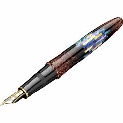 Stilou 18k Nib Platinum Izumo Aizu Maki-e Aurora GT 0.5 M Nib