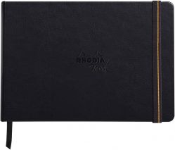 Caiet pentru Tehnici Mixte A4 L Rhodia Touch Mixed Media Book - White Plain - 40 pagini 250 g mp