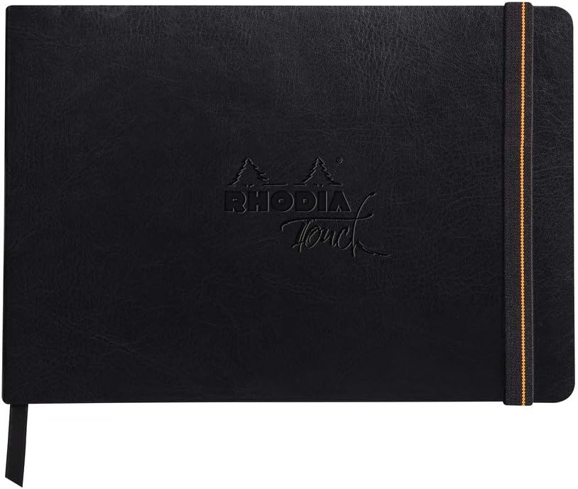 Imagine Produs Caiet pentru Desen A5 L Rhodia Touch Bristol Book - Bristol White Plain - 64 pagini 205 g mp
