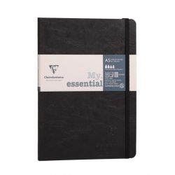Caiet Personalizabil pentru Organizare A5 Clairefontaine Age Bag Essentials My Essentials Black - Ivory Dot Grid 5 mm - 192 pagini 90g mp