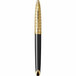 Stilou 18k Nib Waterman Carene SE DeLuxe Opera Black GT