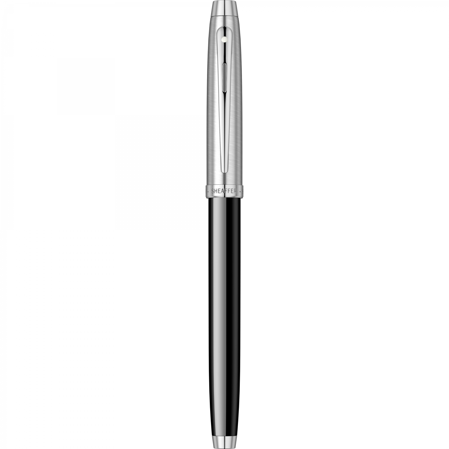 Imagine Produs Stilou Sheaffer 100 Glossy Black & Brushed Chrome NT