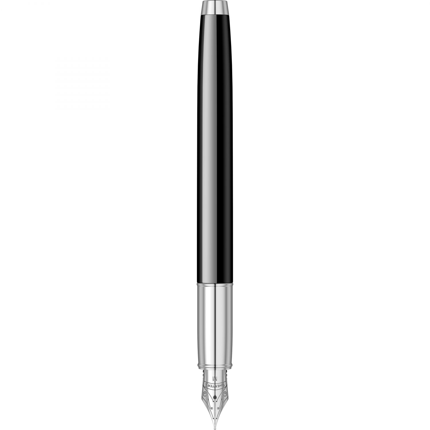 Imagine Produs Stilou Sheaffer 100 Glossy Black & Brushed Chrome NT