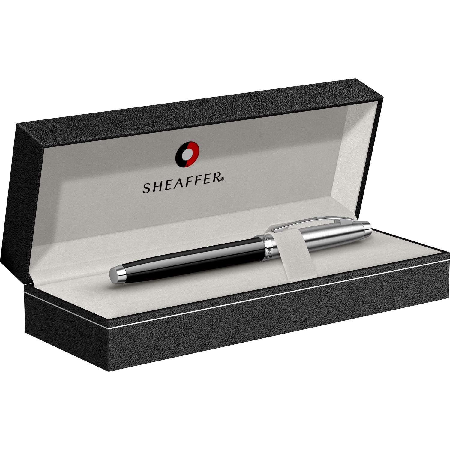 Imagine Produs Stilou Sheaffer 100 Glossy Black & Brushed Chrome NT