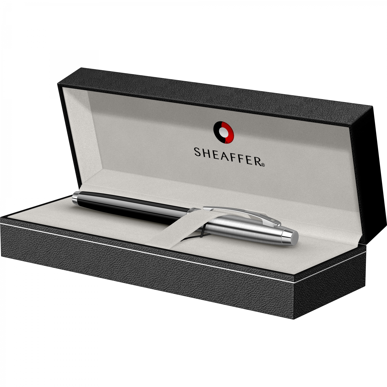 Imagine Produs Stilou Sheaffer 100 Glossy Black & Brushed Chrome NT