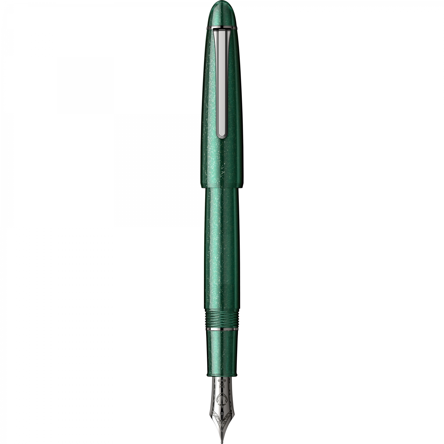 Imagine Produs Stilou Large Size 21k Nib Sailor 1911 Ringless Galaxy Crab Nebula Green RUT 0.3 F Nib