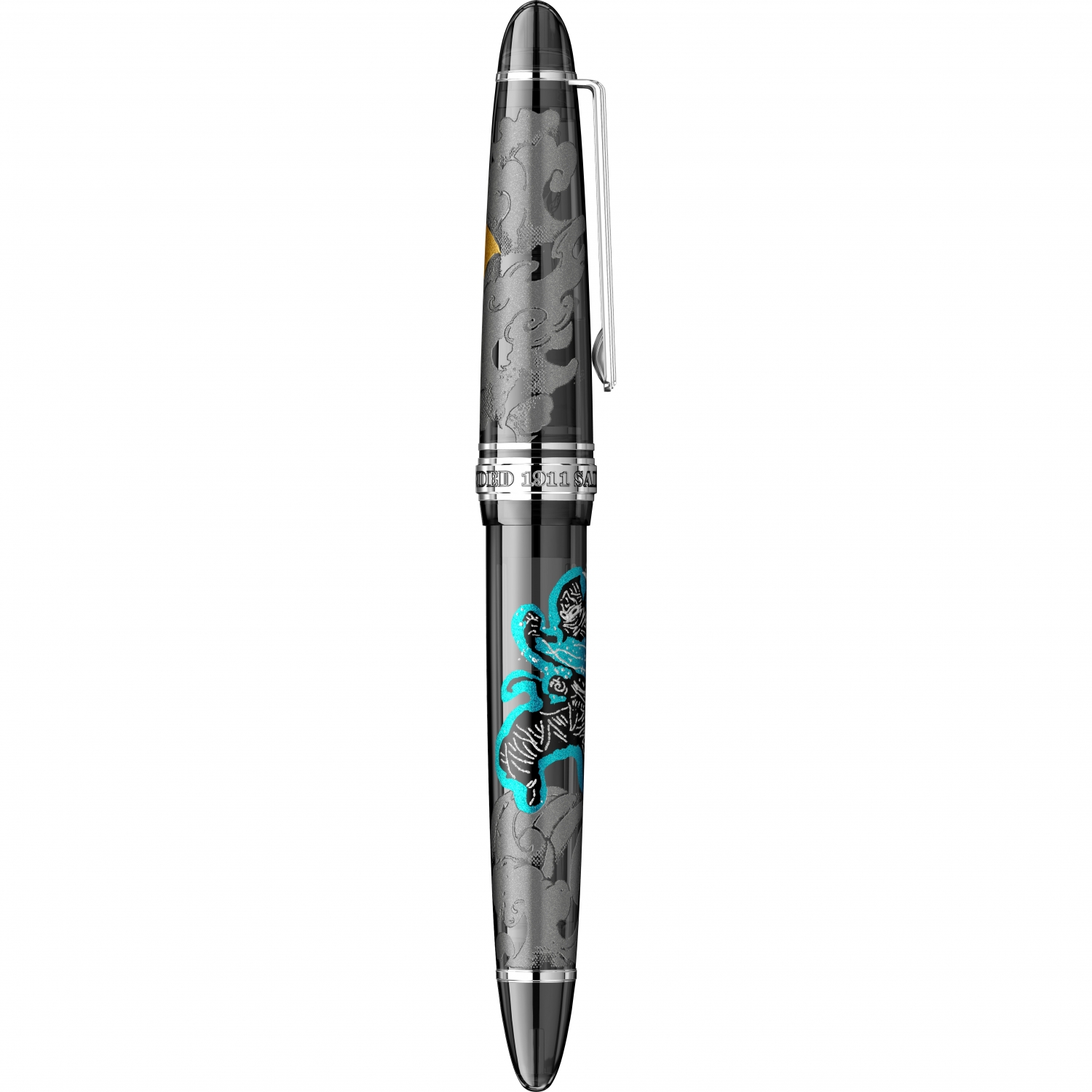 Imagine Produs Stilou Standard Size 14k Nib Sailor 1911 Ninja II Yuubi Maki-e Star RHT 0.3 F Nib