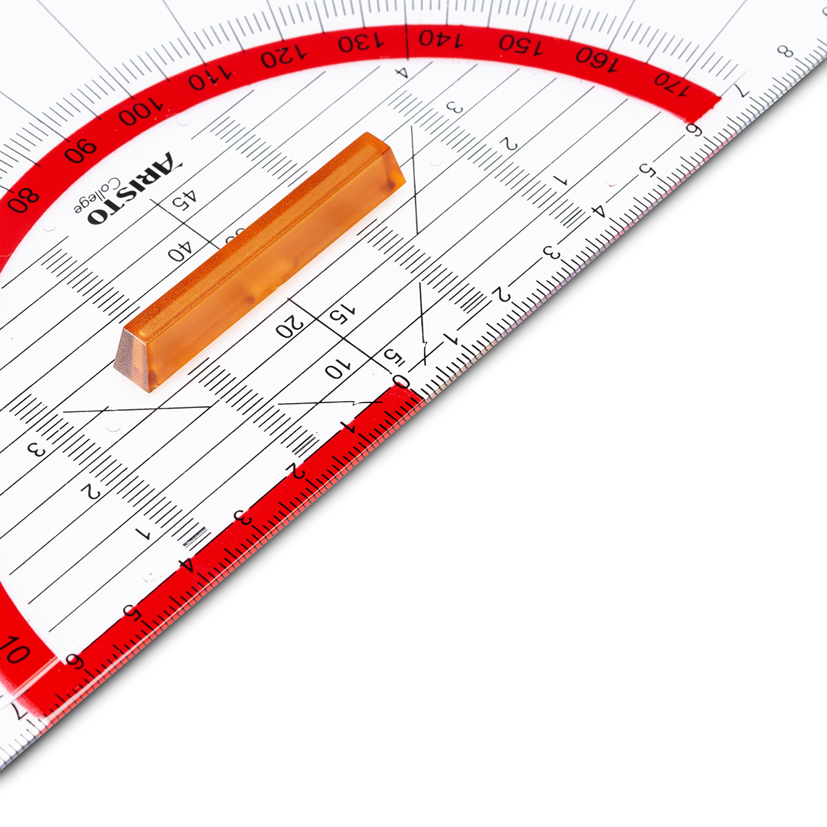 Imagine Produs Echer 45° Aristo College 25 cm cu Raportor si Maner - AR 23008