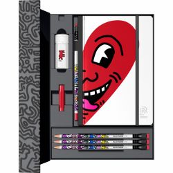 Set Cadou Caiet A5 Blackwing Gift Volume 292 - Keith Haring Tokyo Pop-Shop - Blank Paper - 160 pagini 100 g mp