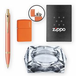Pachet Parker IM Royal Writing Rituals Pix + Bricheta Zippo + Scrumiera