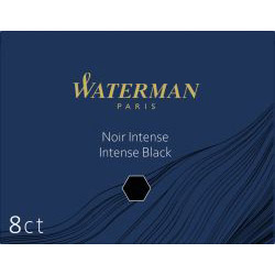Set 8 Cartuse Large Size Proprietar Waterman Standard Intense Black