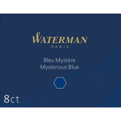 Set 8 Cartuse Large Size Proprietar Waterman Standard Mystery Blue