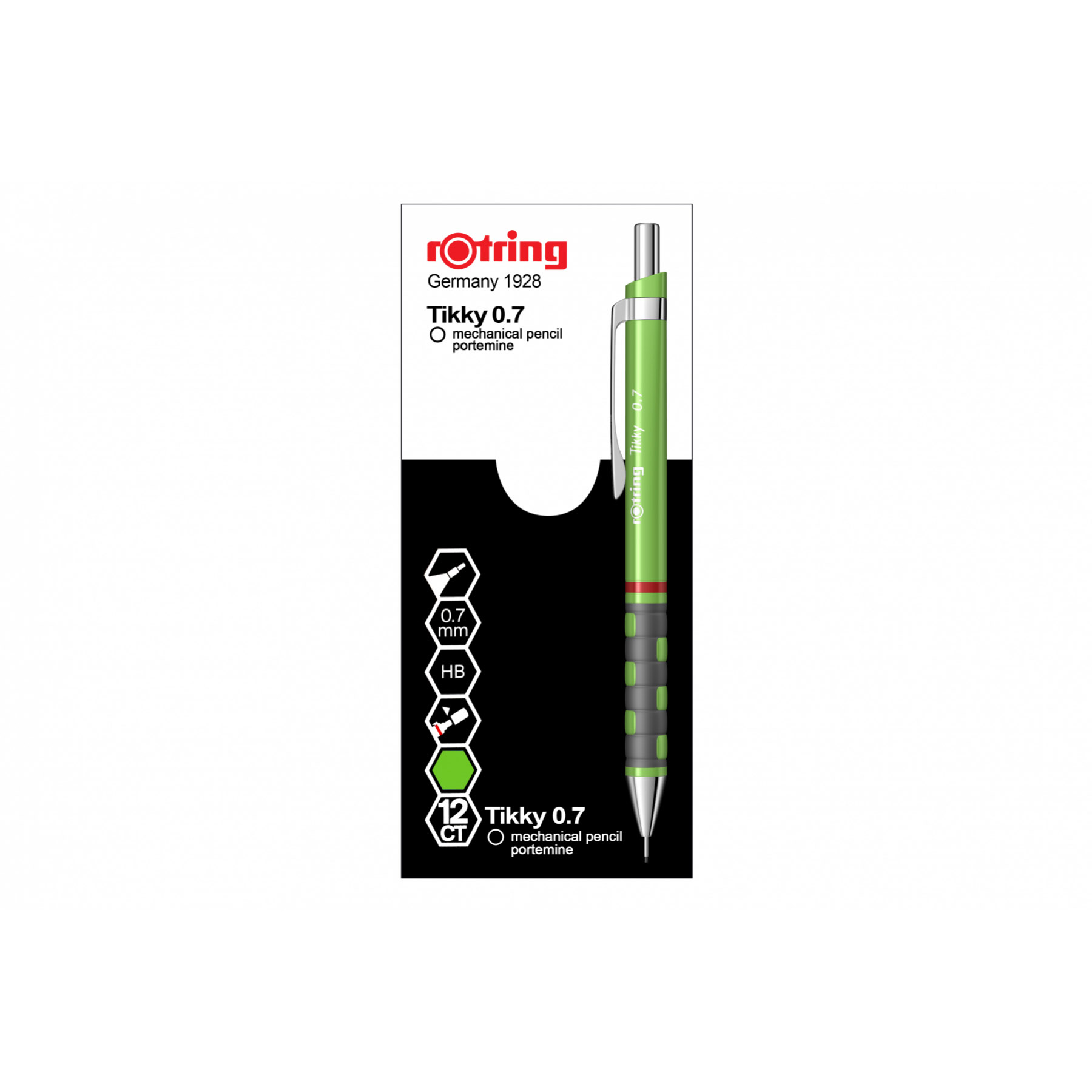 Imagine Produs Creion Mecanic 0.7 Rotring Tikky III Dark Green Neon