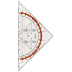 Echer 45° Rotring Geometry 14/16 cm cu Raportor