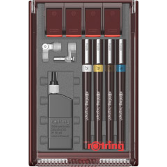 Set 4 Tragator cu Tus Rotring Isograph Comfort 0.25 / 0.35 / 0.5 / 0.7