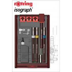 Set 4 Tragator cu Tus Rotring Isograph Comfort 0.25 / 0.35 / 0.5 / 0.7