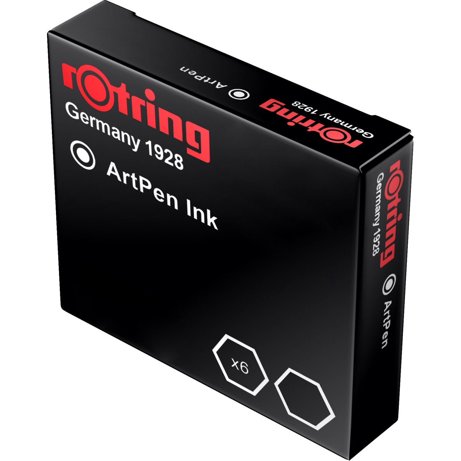 Imagine Produs Set 6 Cartuse Standar Size International Rotring Artpen Ink Black