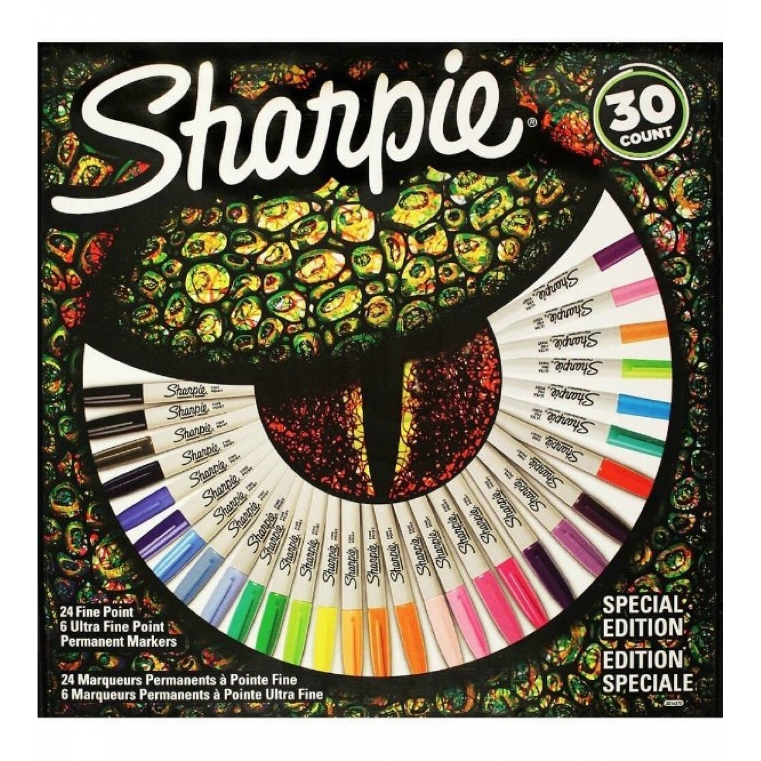 Imagine Produs Set 30 Markere Permanente Bullet Sharpie Fine Point Combo Lizard Assorted Colors