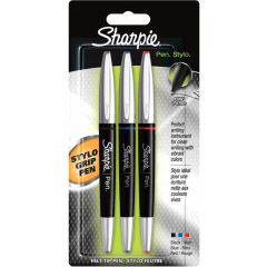 Set 3 Finelinere 0.4 F Sharpie Pen Grip Basic Colors