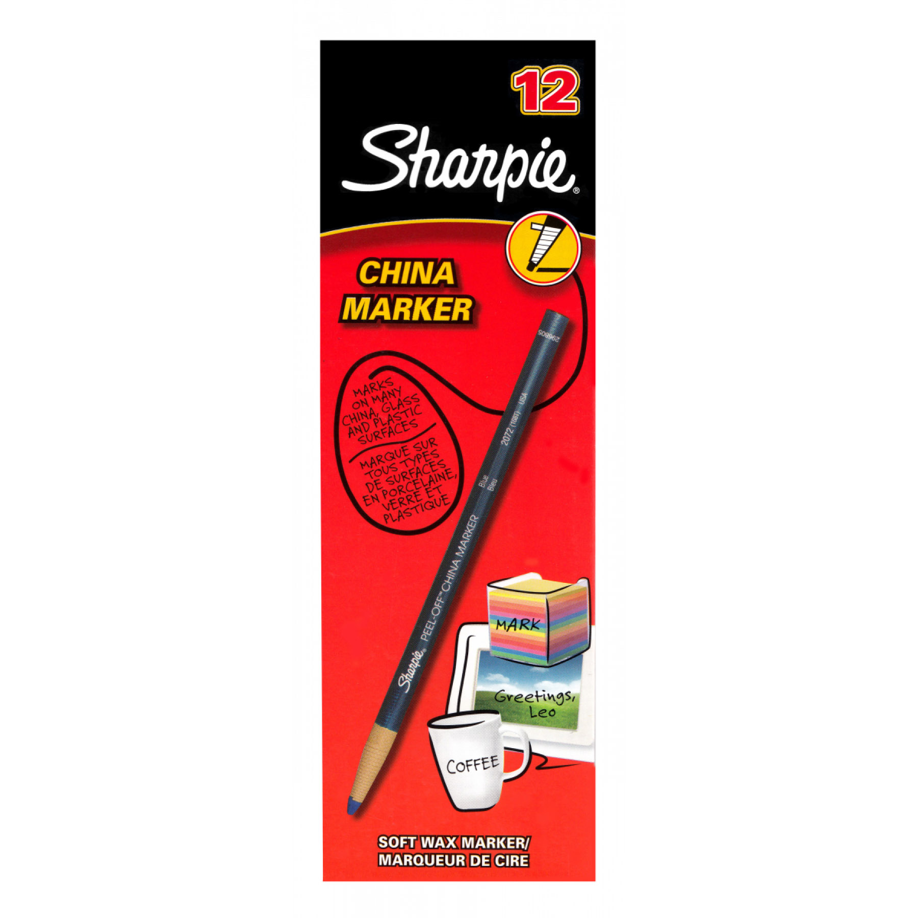 Imagine Produs Marker Uscat pentru Portelan Sharpie Peel Off China Blue