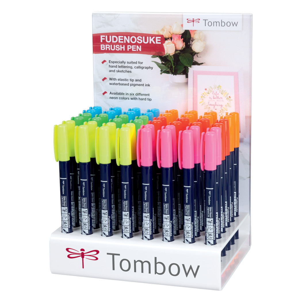 Imagine Produs Marker Caligrafic Hard Small Writing Tombow Fudenosuke 91 Neon Yellow