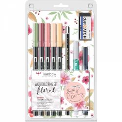 Set Watercoloring Tombow Floral