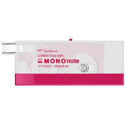 Banda Corectoare Tombow 2.5 mm x 4 m Pink Mono Note CT-YCN