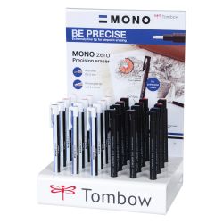 Radiera Mecanica Click Plastic Rectangle Tip Tombow Mono Zero White / Blue / Black