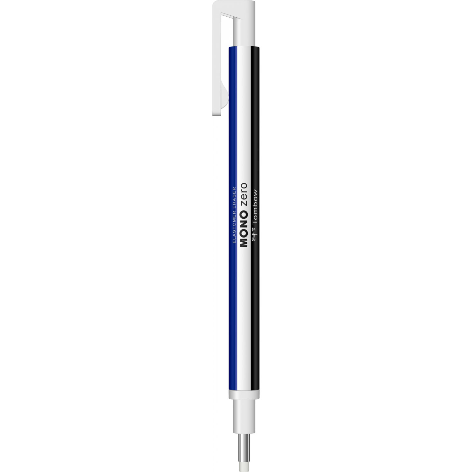 Imagine Produs Radiera Mecanica Click Plastic Round Tip Tombow Mono Zero  White - Blue - Black