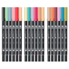 Set 18 Marker Dual Brush Watercoloring Tombow ABT Secundary Colours