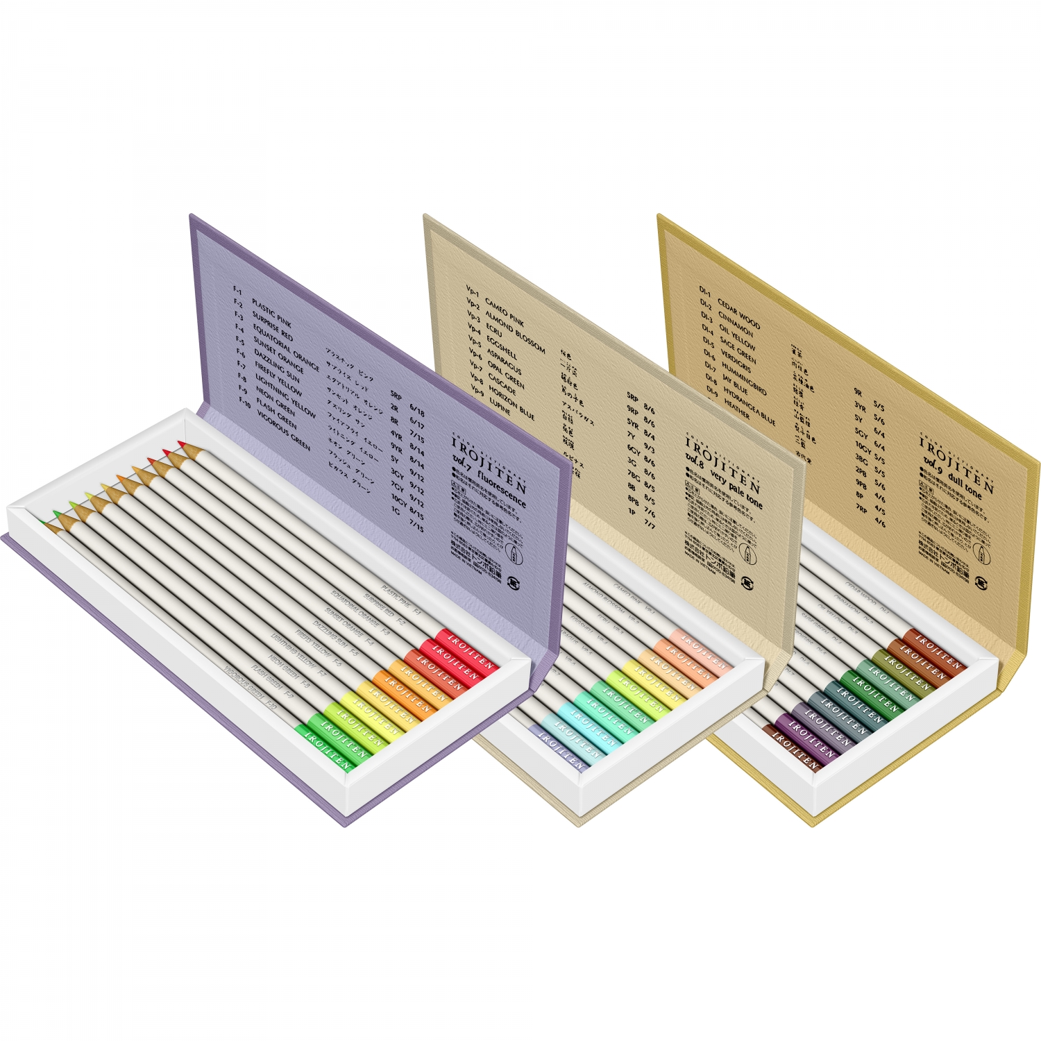 Imagine Produs Set 30 Creioane Colorate Tombow Irojiten Volum 7, 8, 9 Seascape