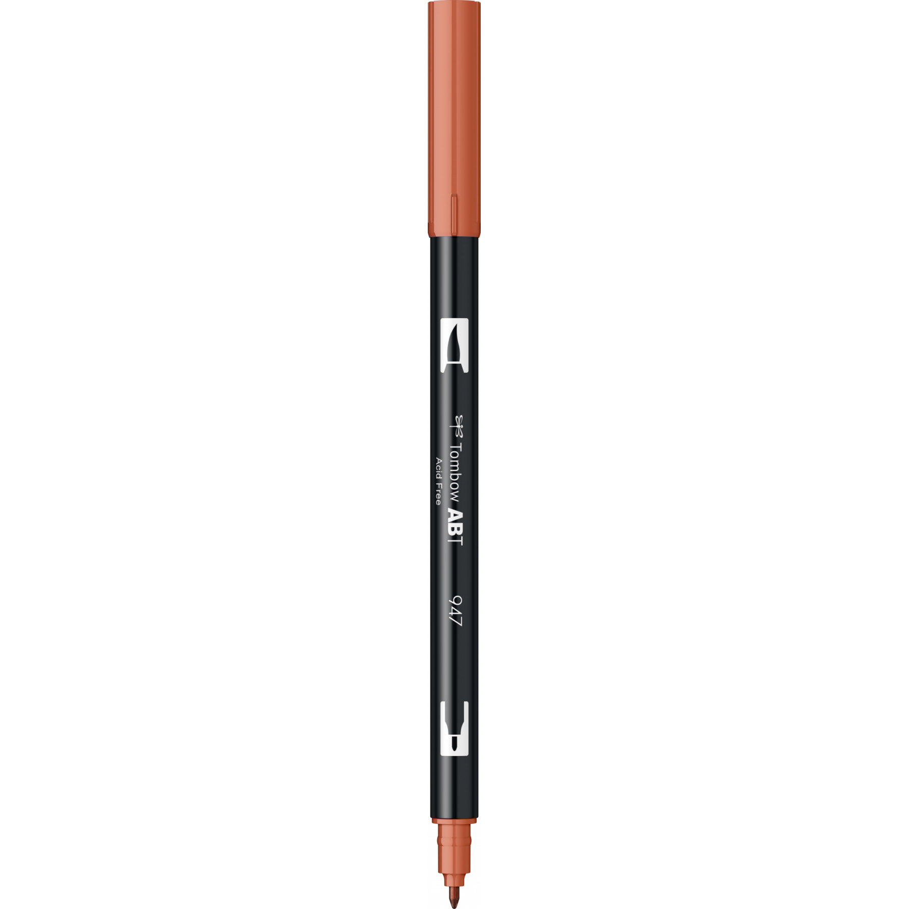 Imagine Produs Marker Dual Brush Watercoloring Tombow ABT 947 Burnt Sienna